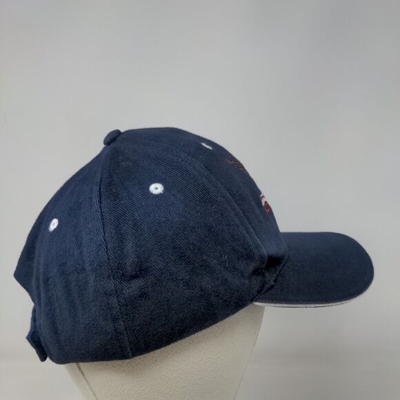 American Eagle Strapback Hat Blue One Size Embroidered Patriotic 6 Panel - Picture 4 of 7